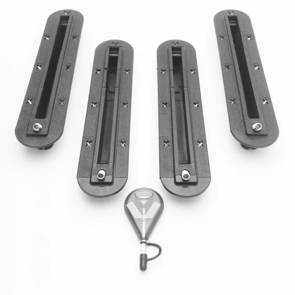 DORSAL Surfboard Fin Box Set with Screws [Black - White] - Image 7