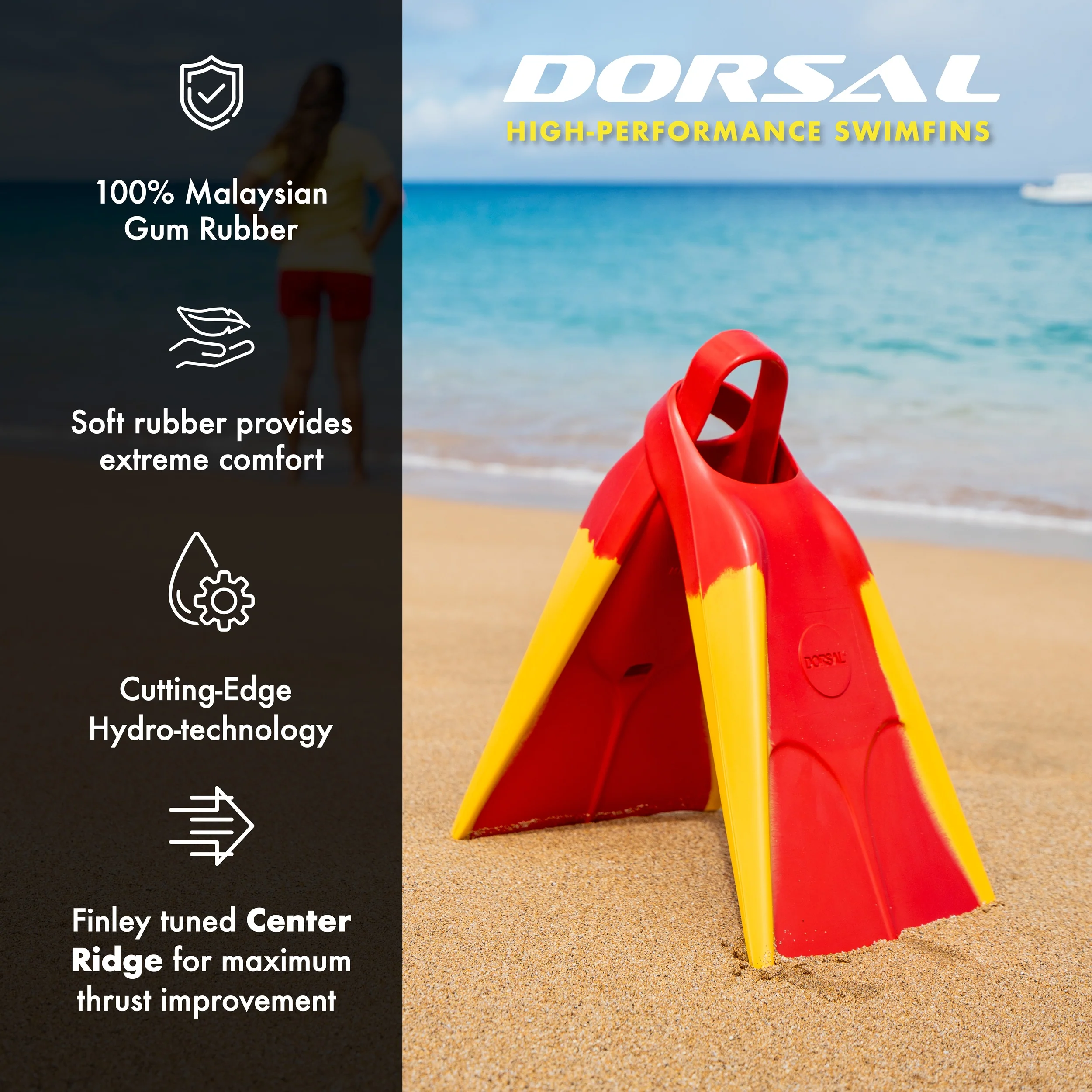 DORSAL Bodyboard Bodysurfing Floating Swim Fins (Flippers) - Image 4