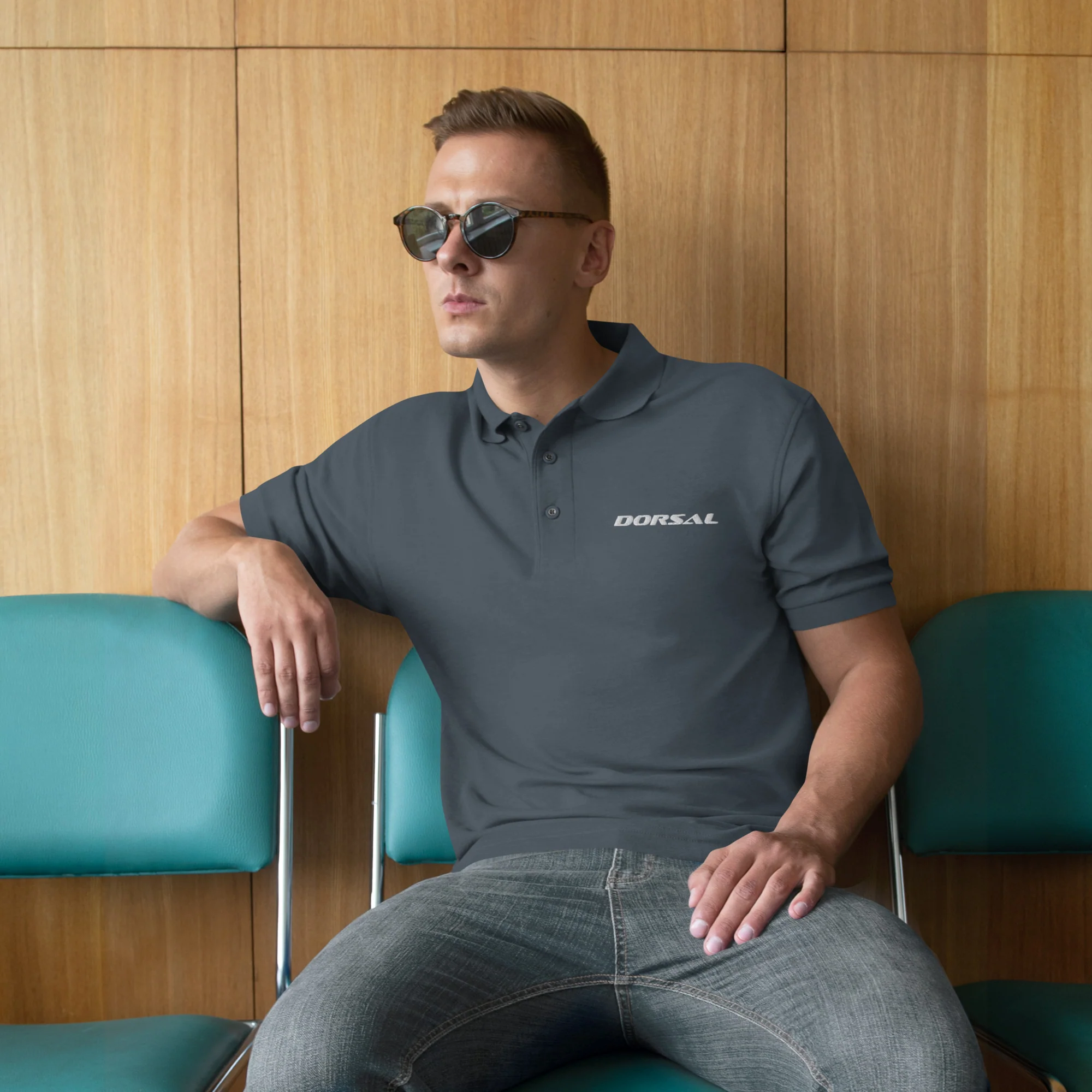 DORSAL Men's Premium Polo - Image 4
