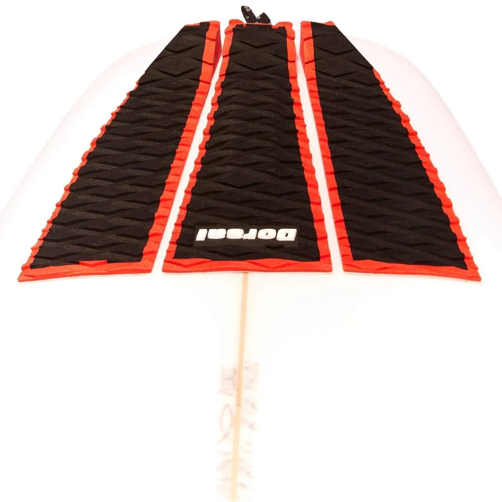 DORSAL Three 3 Piece EVA Surfboard Deck Traction Pads with Kicker Tail for Stomp Skimboards, Surf Boards, Fish Board, Funboard Black/Blue/Red - Image 10