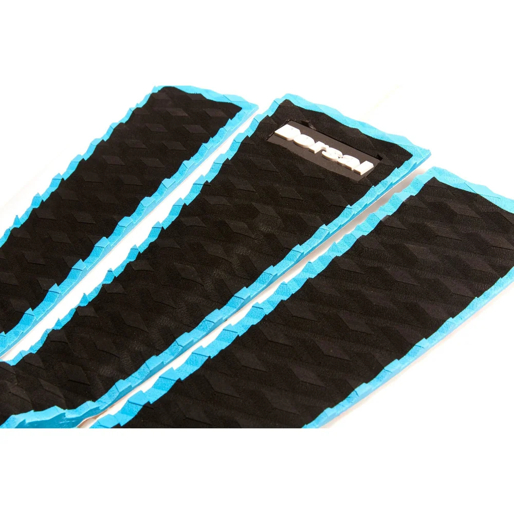 DORSAL Three 3 Piece EVA Surfboard Deck Traction Pads with Kicker Tail for Stomp Skimboards, Surf Boards, Fish Board, Funboard Black/Blue/Red - Image 6