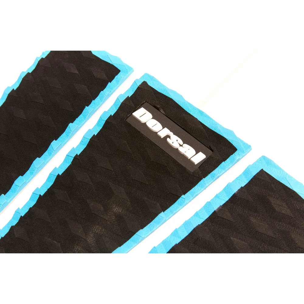 DORSAL Three 3 Piece EVA Surfboard Deck Traction Pads with Kicker Tail for Stomp Skimboards, Surf Boards, Fish Board, Funboard Black/Blue/Red - Image 7
