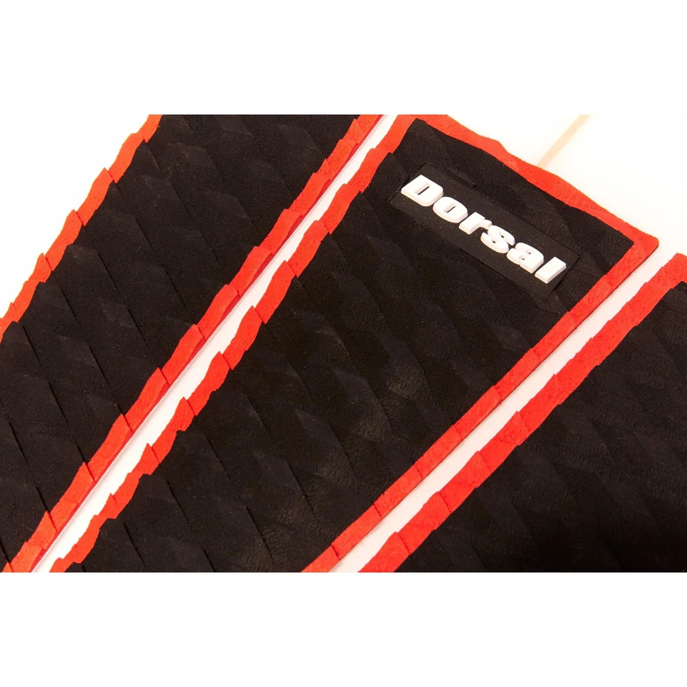 DORSAL Three 3 Piece EVA Surfboard Deck Traction Pads with Kicker Tail for Stomp Skimboards, Surf Boards, Fish Board, Funboard Black/Blue/Red - Image 8