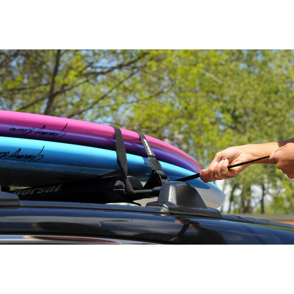DORSAL Sunguard (No Fade) Aero Roof Rack Pads and 15 ft Straps - Pack of 4 for Car Surfboard Kayak SUP Snowboard - Image 3